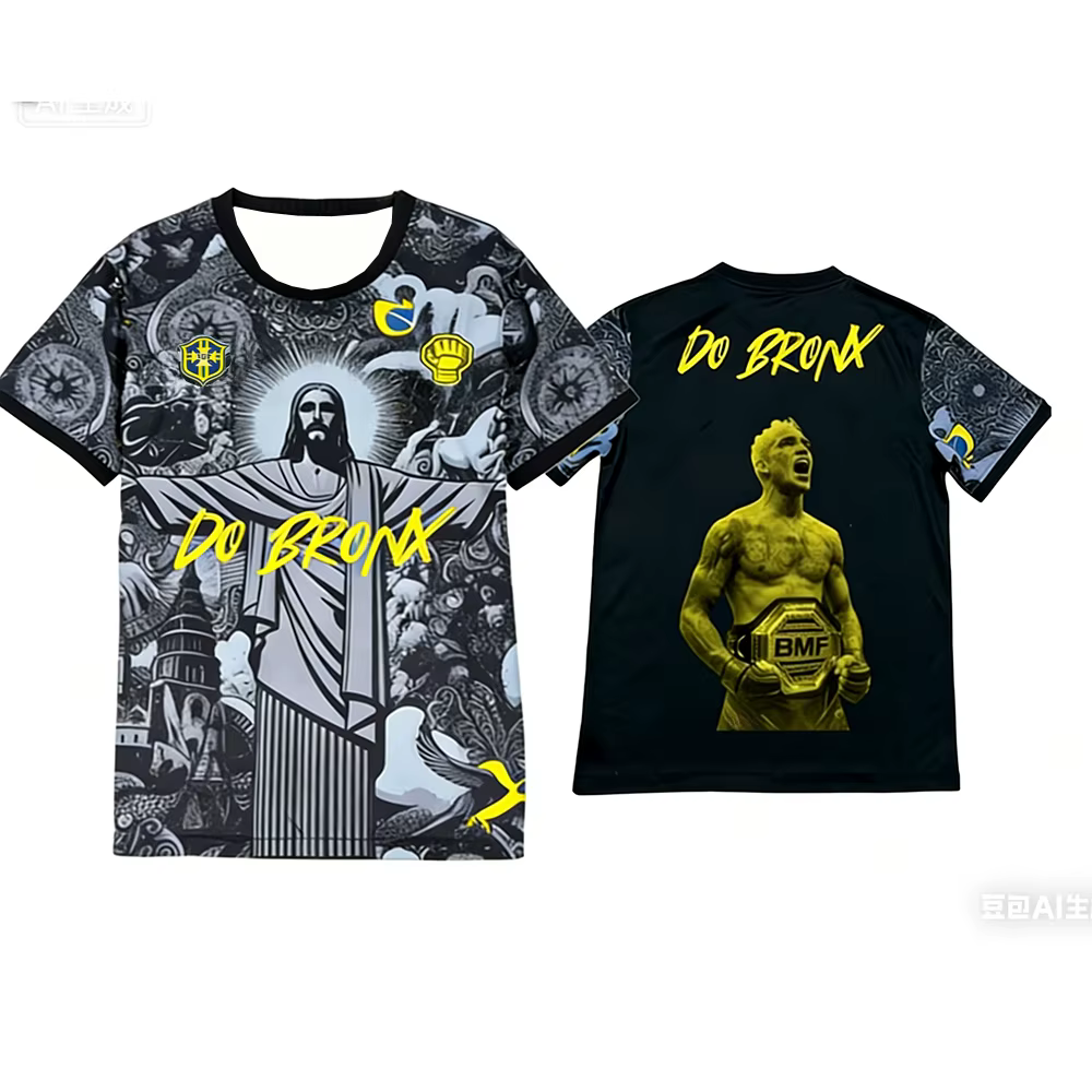 T-shirt de sport BMF pour homme, modèle Charles Oliveira Brazilian Son, coupe oversize, respirant, s