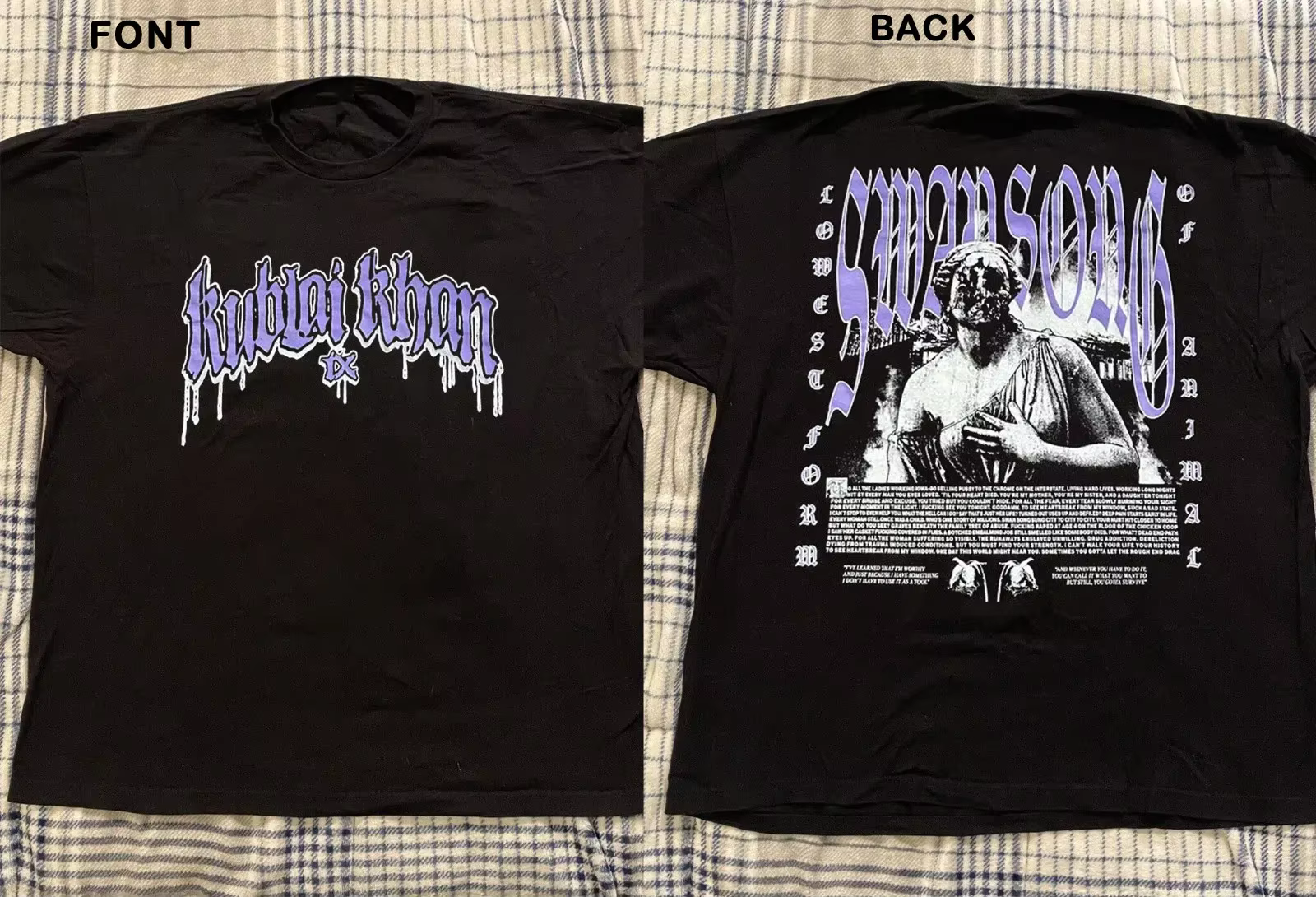 Kublai Khan TX Swan Song T-Shirt à manches courtes unisexe BL2.671