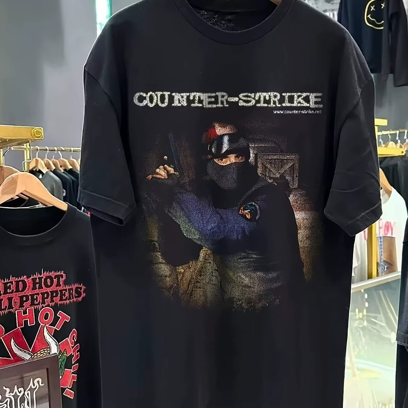 T-shirt de jeu rétro Counter Strike 1.6 1999 pour hommes, T-shirt de jeu CS, col rond, vêtements déc