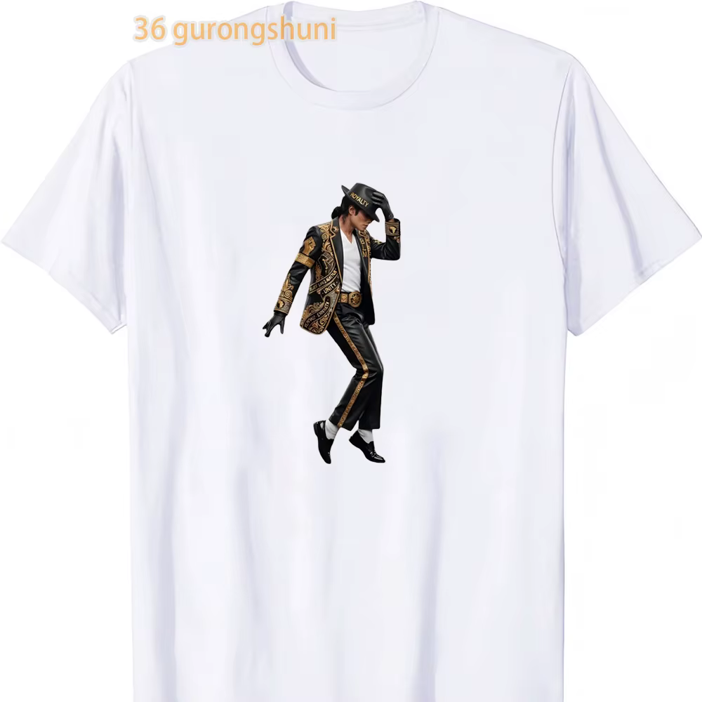 T-shirt pour enfants, T-shirts blancs pour garçons, chemises michael jackson, hauts d'été pour femme