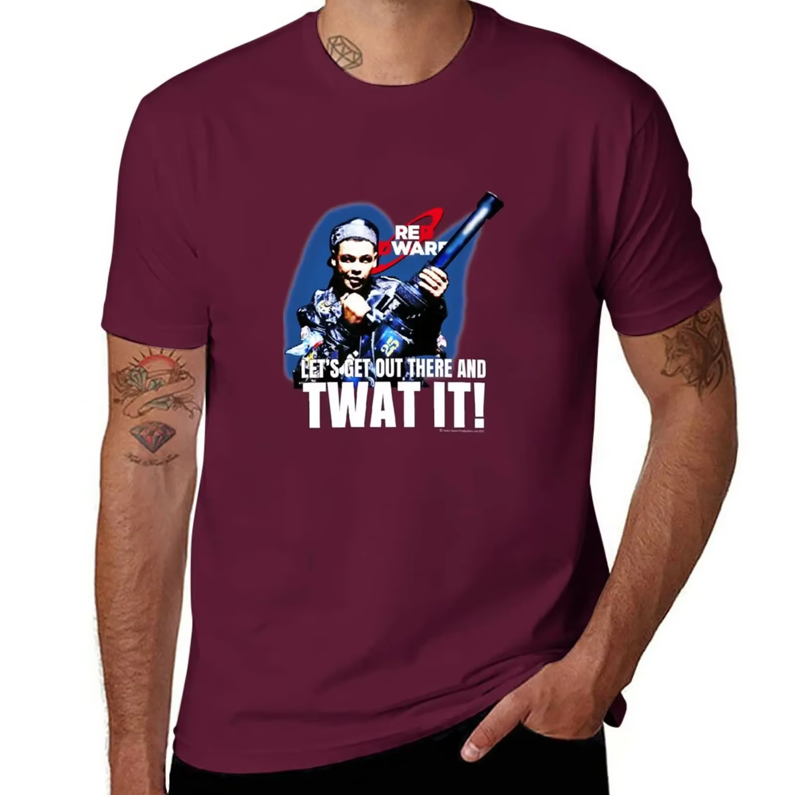 T-shirt nain rouge pour hommes, Let's Get Out There and Twat It T-shirt à manches courtes, Scopic Bl