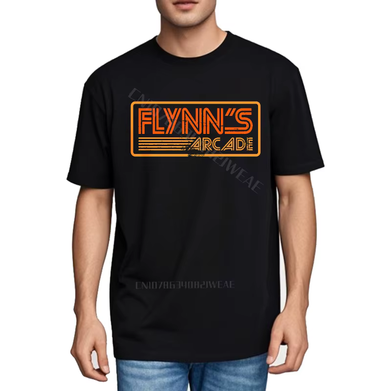 T-shirt homme coton basique t-shirt Flynn S Arcade Orange imprimé col rond classique T-shirt mode mi