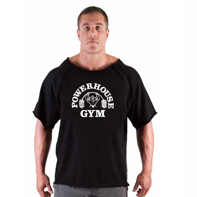 T-shirt graphique vintage respirant pour hommes, haut à manches courtes, vêtements de fitness, chemi