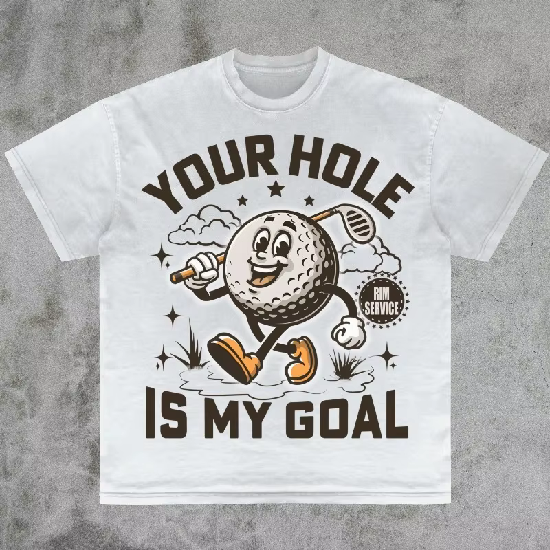 T-shirt « Your Hole Is My Goal », blague de golf coquine, cadeau amusant pour farces, memes « Dank »