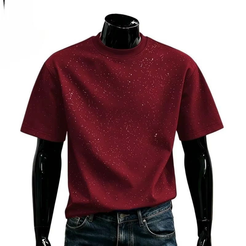 T-shirt rétro à manches courtes pour hommes, style streetwear estival, robuste et élégant