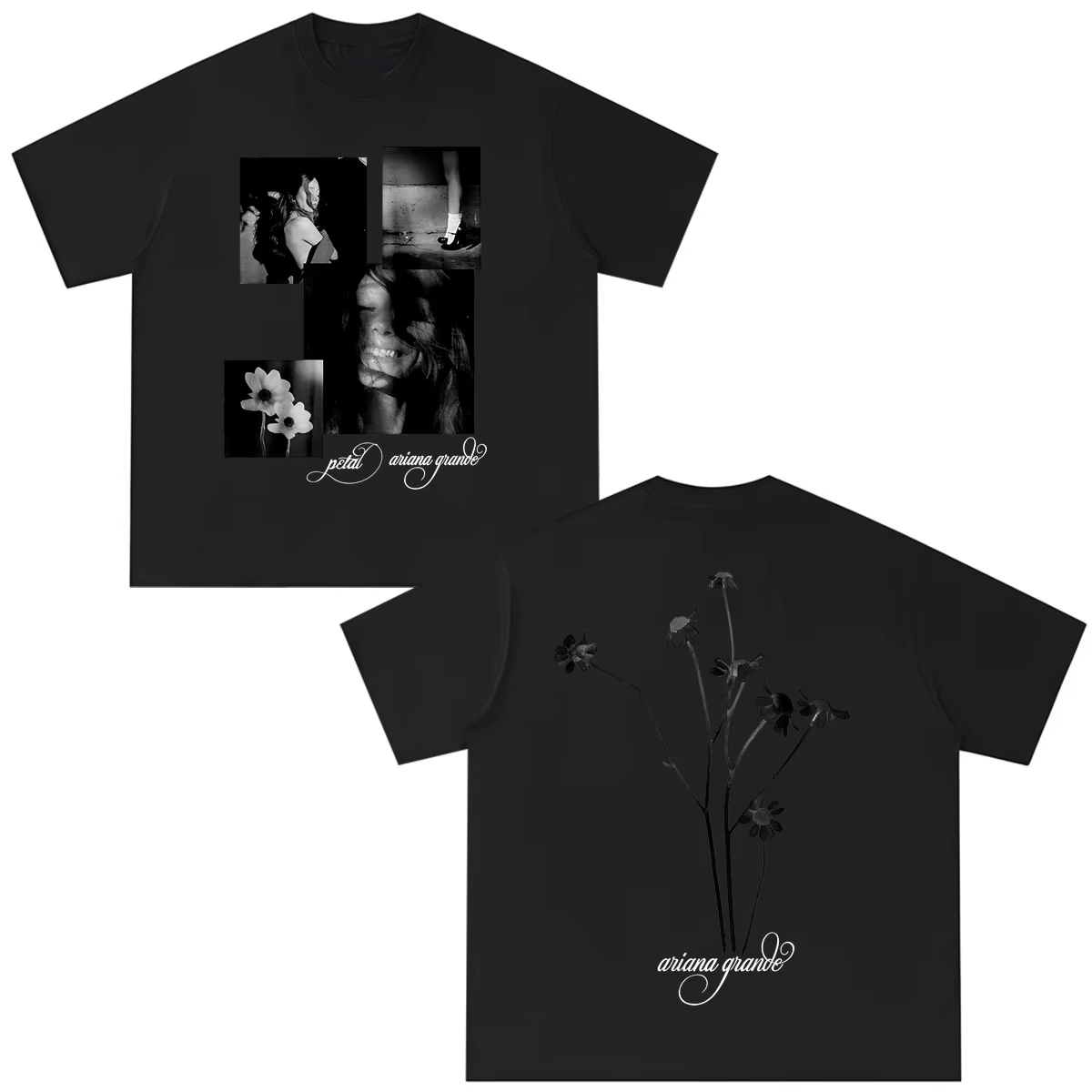 T-shirt Ariana Grande Nouvelle Collection Petal Merch 2026 Homme Femme Vintage Manches Courtes Décon