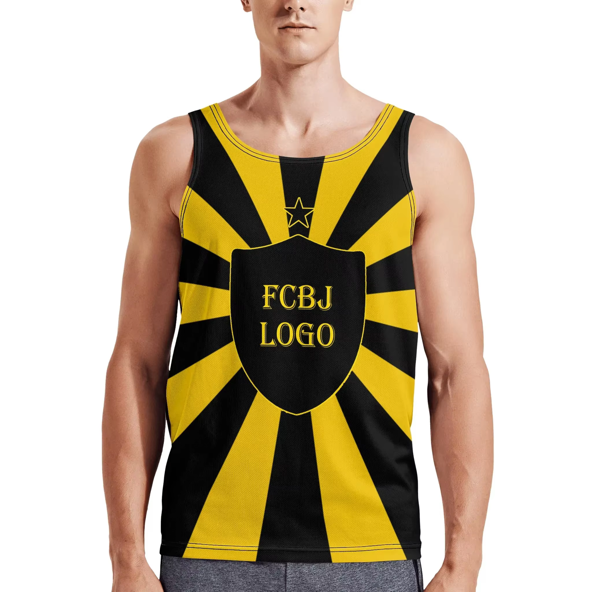 B-beitar FCBJ Jérusalem Athletic Débardeur en coton imprimé HD pour hommes T-shirt musculaire T-shir