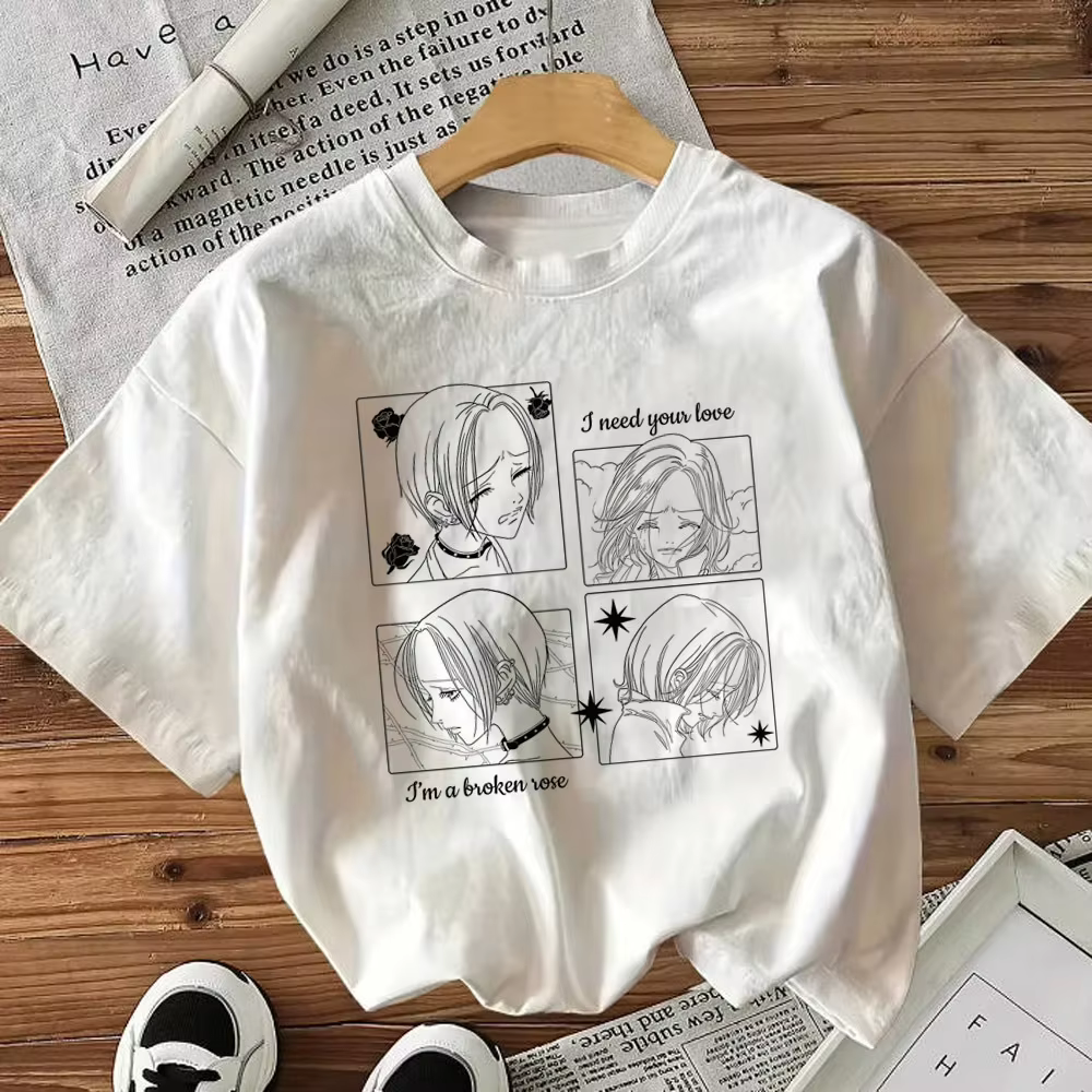 T-shirts Nana pour filles et femmes, style anime des années 2000, Y2k, Digital Punk, gothique, Haraj