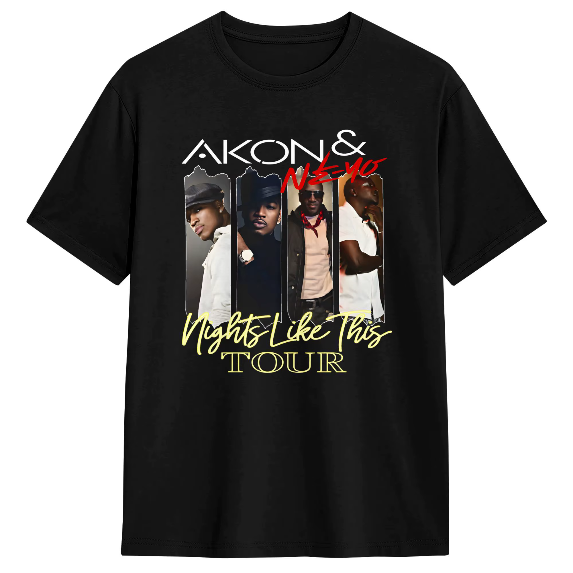 Akon T-Shirt pour hommes Nights Like This Tour 2026, t-shirts créatifs en coton, col rond, manches c