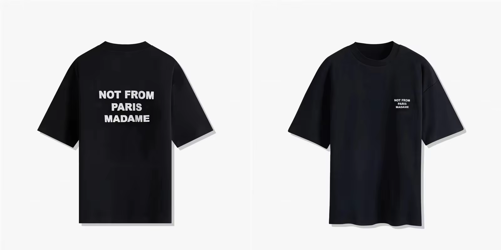 T-shirt d'été noir à manches courtes Paris 2026 – Style décontracté, col rond, imprimé, coupe ample,