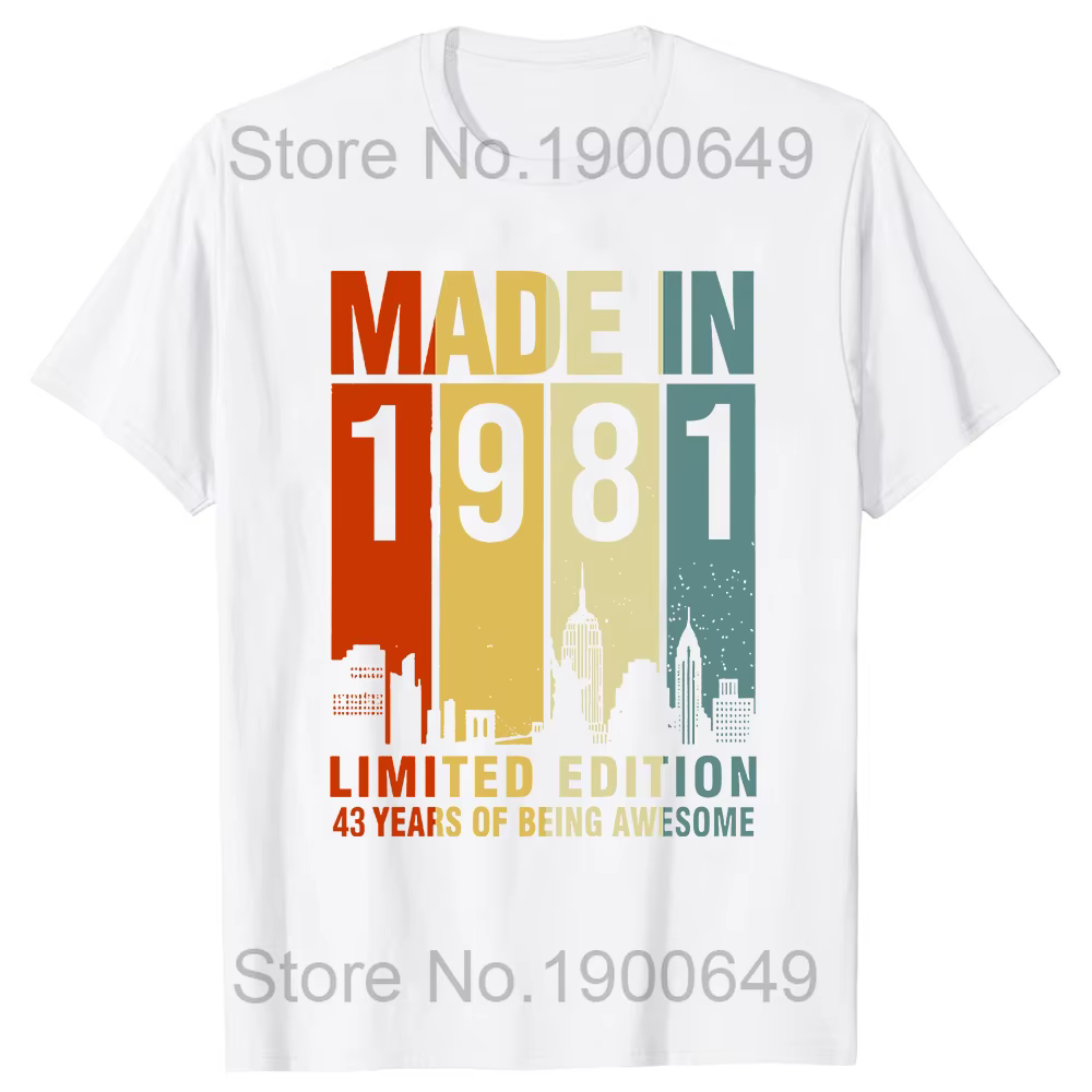 T-shirt à Manches Courtes en Coton pour Homme, Streetwear Classique, Graphique d'Été, Cadeaux d'Anni
