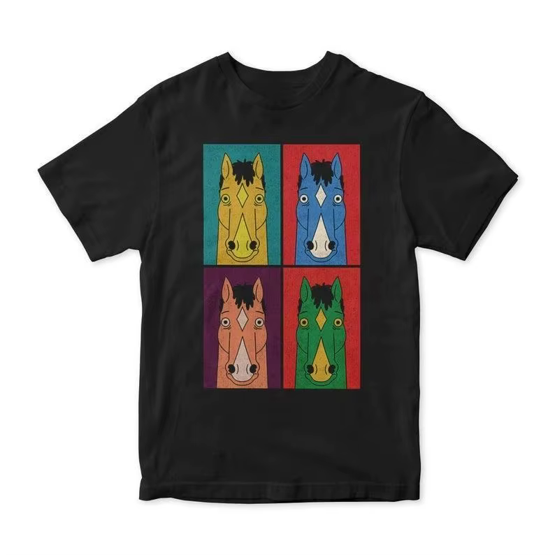 T-shirt vintage BoJack Horseman Pop Art pour hommes et femmes, mode d'été décontractée, confortable,