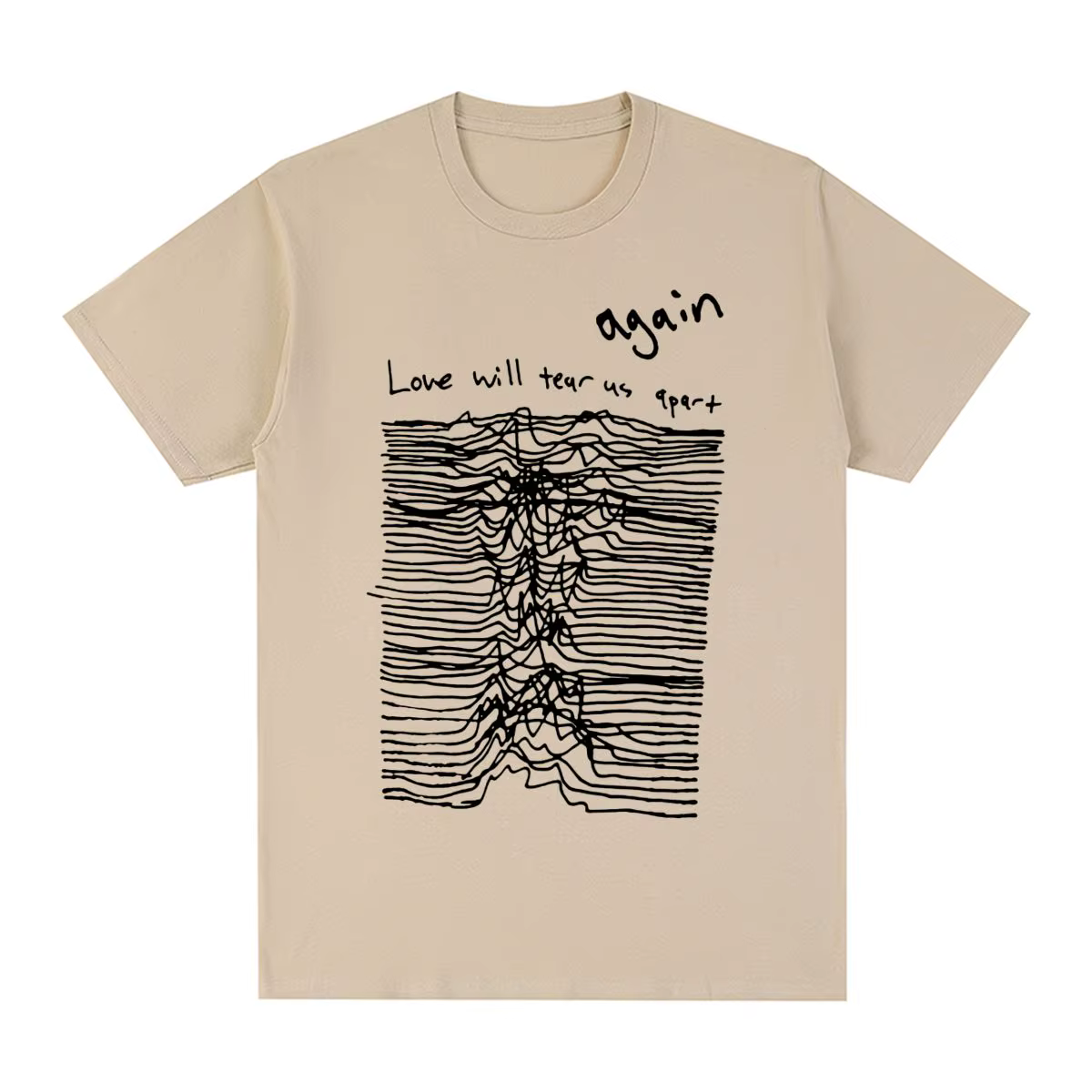 T-shirt vintage en coton pour hommes et femmes, LOVE WILL TEAR US APART Joy Division