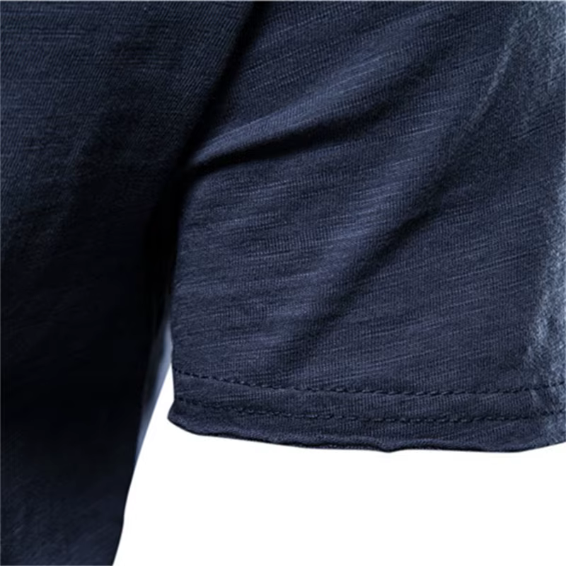100% coton hommes T-shirt décontracté doux Fitness été mince T-shirts hommes vêtements de maison col
