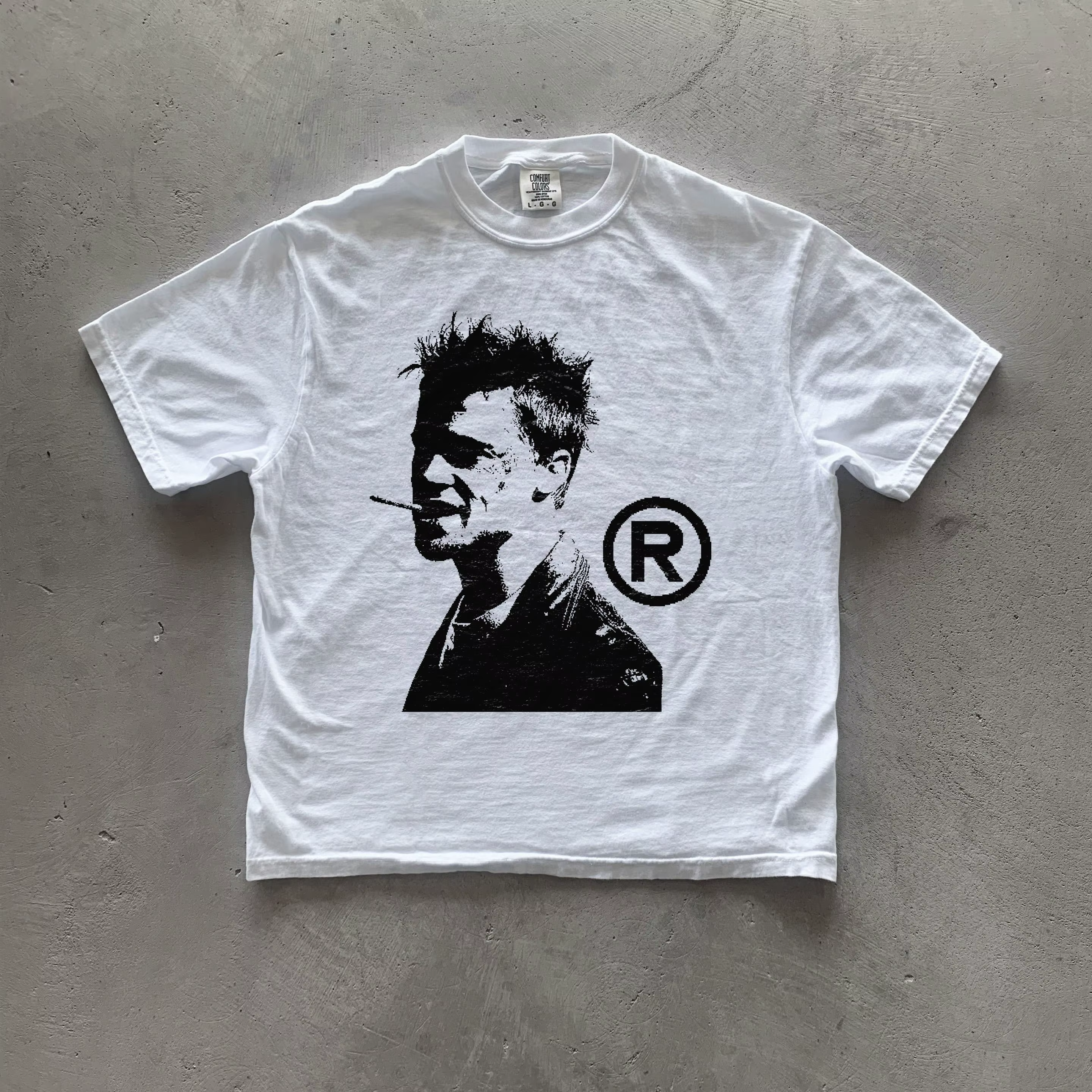 T-shirt rétro américain "Fight Club" pour hommes et femmes toutes saisons, vêtements de rue décontra