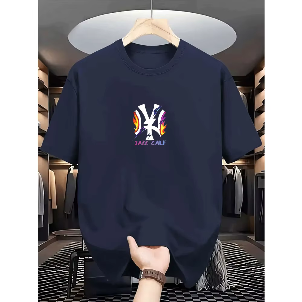 T-shirt à manches courtes et col rond pour homme - Décontracté et sportif, polyvalent. T-shirt impri