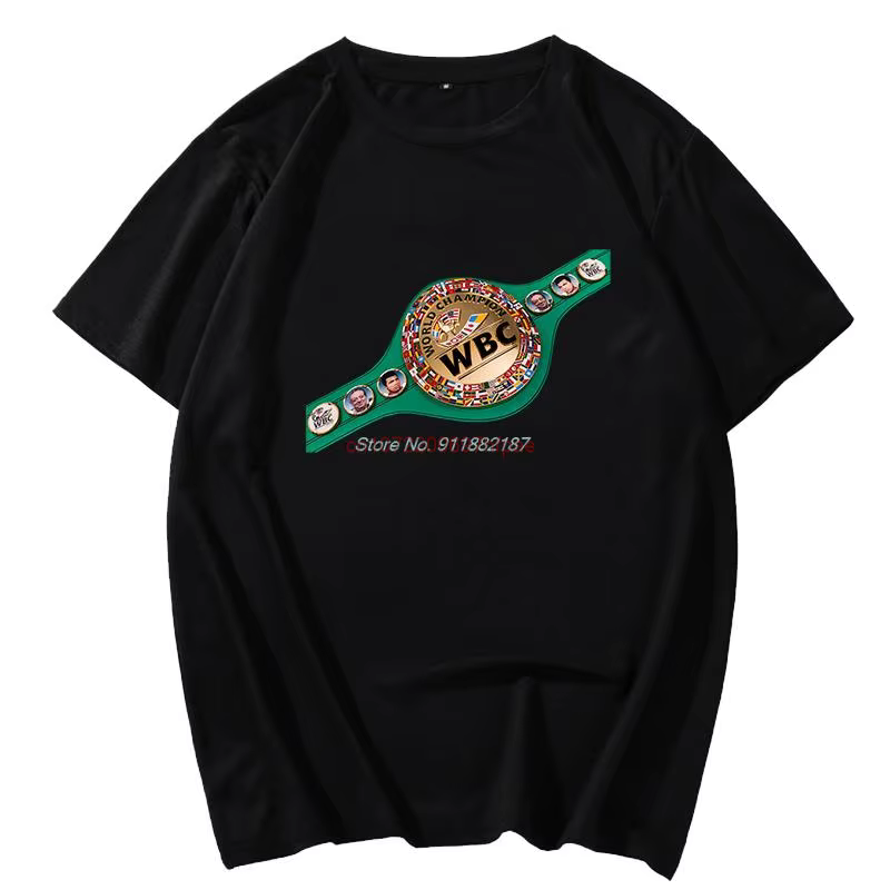 Champions de boxe du monde Wbc Canelo Alvarez Champions graphiques T-Shirts coton à manches courtes 