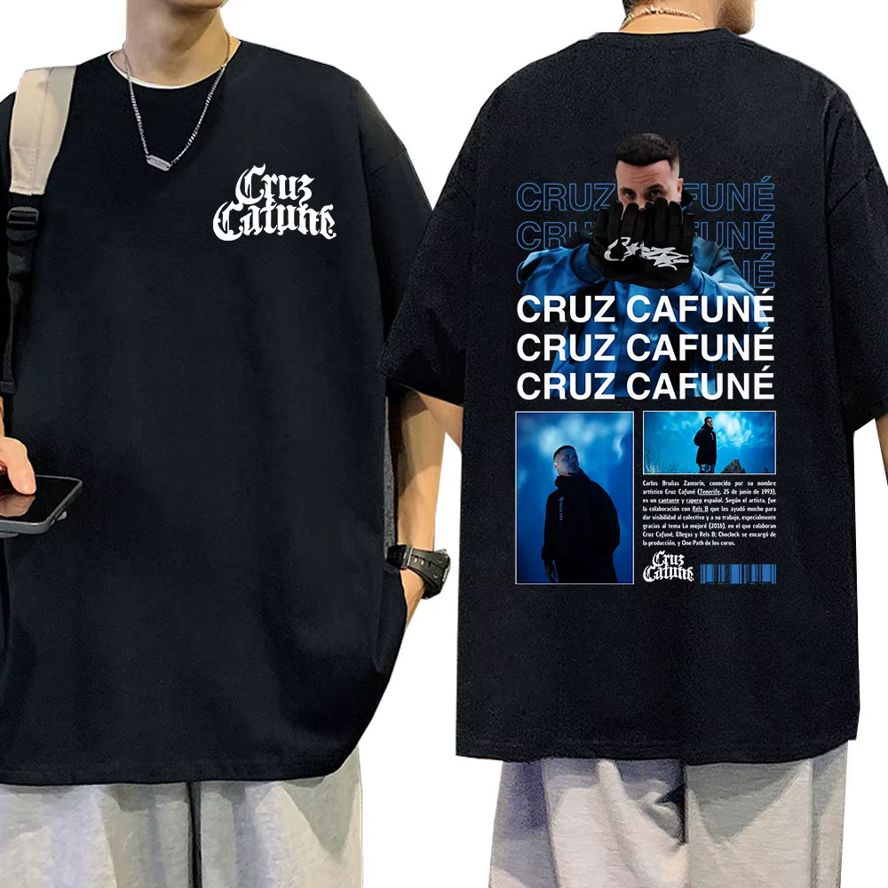 Rappeur Cruz Cafune Album T-shirts Hommes Femmes Mode Hip Hop T-shirt à manches courtes Coton Décont