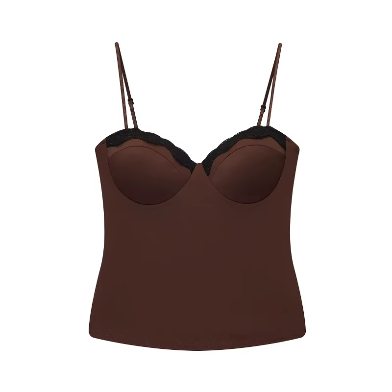 MUJER dentelle haut Corset femme Sexy Camisole haut court femmes sans manches Bustier hauts pour fem