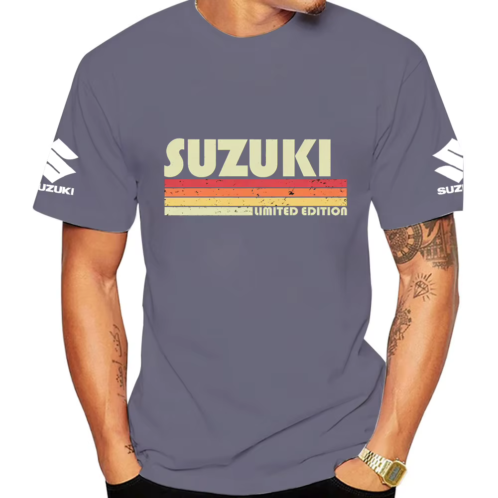 T-shirt Homme Suzuki 2026 - Style Rétro - Nouveau Design d'Été - Tendance - 100% Coton - Usage Quoti