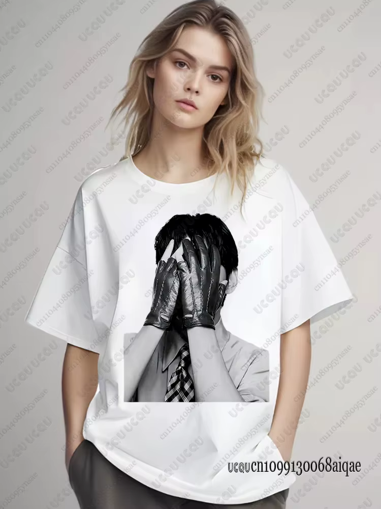 T-shirts imprimés Polera Manga Corta du célèbre chanteur K-pop pour femmes, T-shirts du concert de t