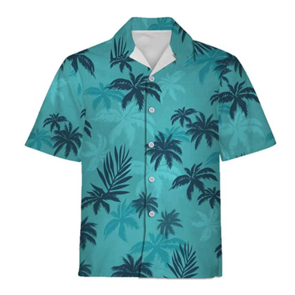 Chemise hawaïenne pour hommes, chemise d'été à manches courtes pour la plage et les activités de ple