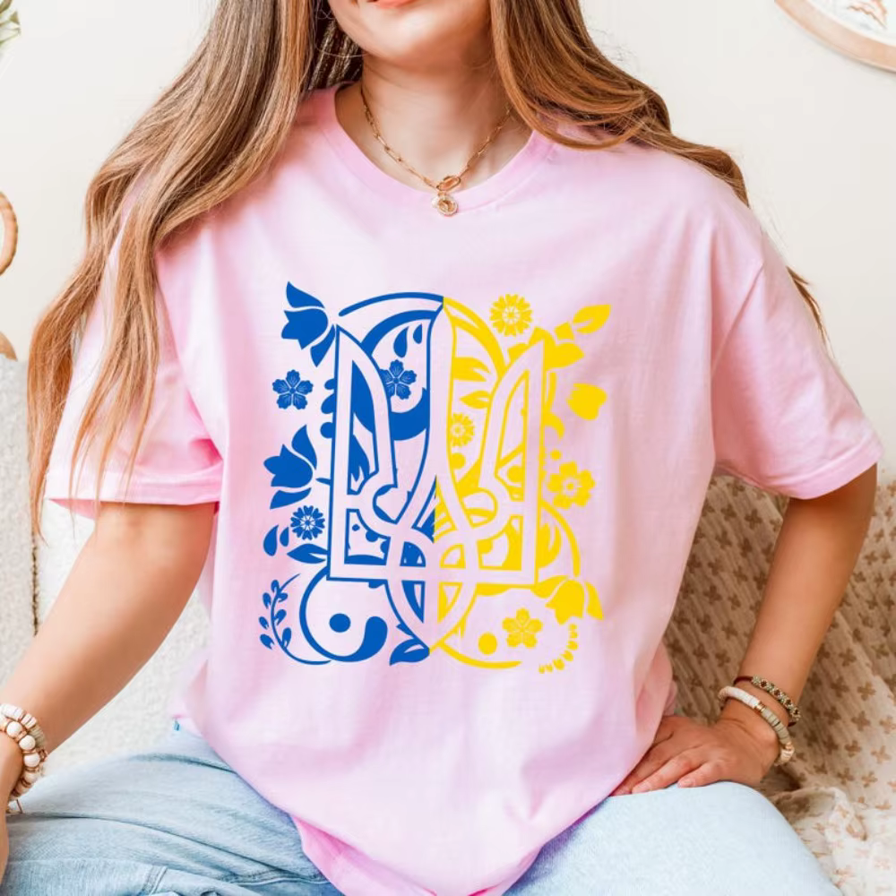 Homme Ukraine Trident coton t-shirt patriotique patrimoine graphique chemise été à manches courtes c