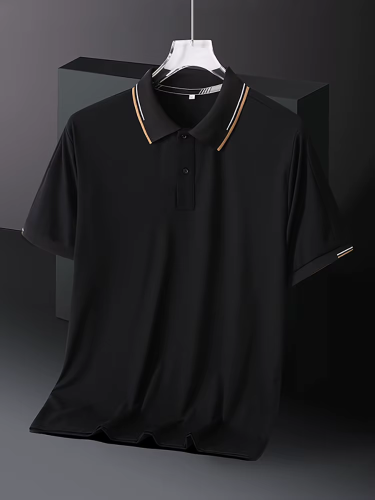 Polo d'été à manches courtes pour hommes, grande taille, 8xl, 130kg, séchage rapide, frais et respir