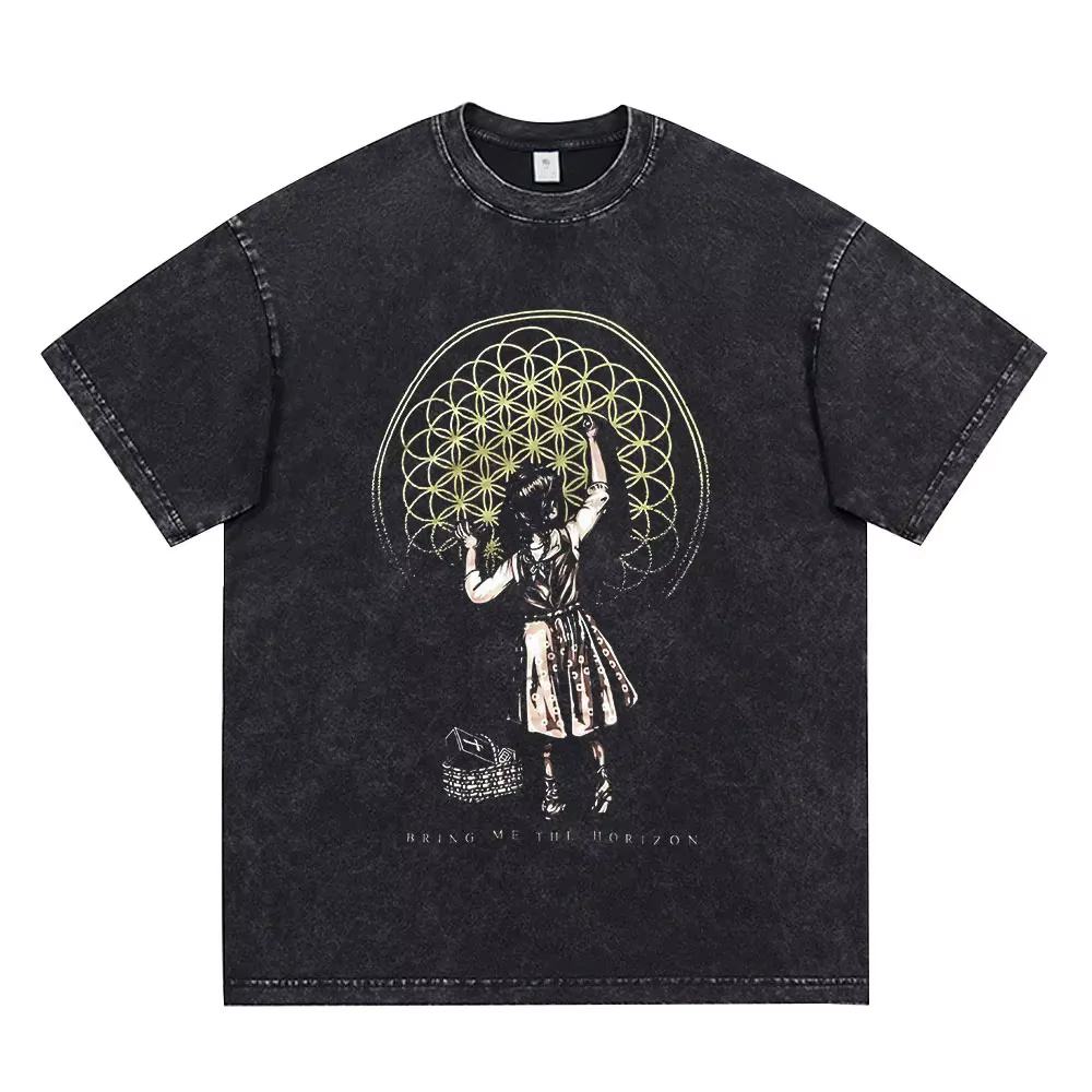Metal Core Band BringMe The Horizon Album Post Human Nex Gen Vintage lavé T-shirts BMTH métal T-shir
