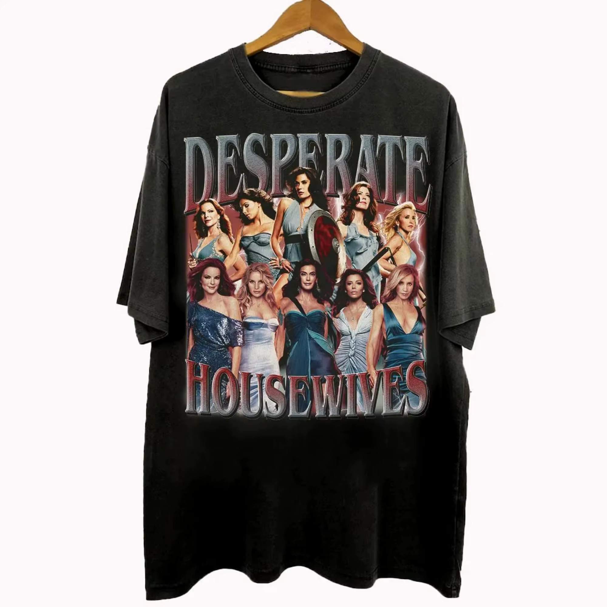 T-shirt imprimé Desperate Housewives pour femmes, tendance de la mode printemps/été, haut en pur cot