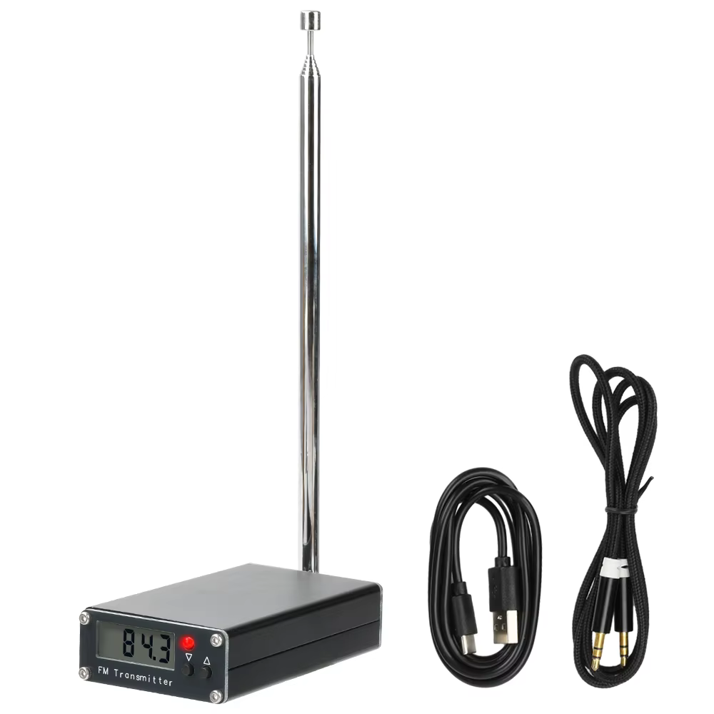 Transmetteur FM 2000m, bande de fréquence 76-108MHz, écran LCD numérique 0.5w, transmetteur Audio st
