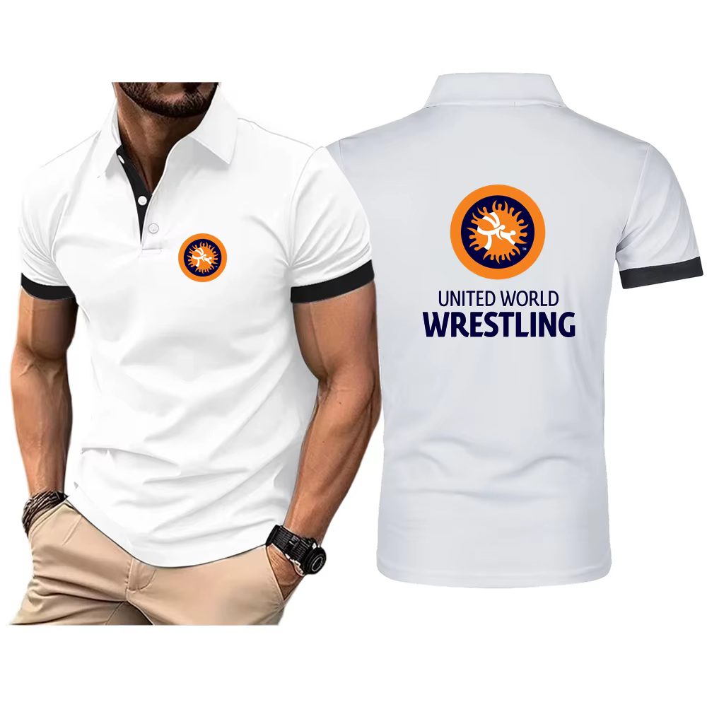 United World Wrestling UWW 2025 nouveau Polo pour hommes été revers à manches courtes décontracté re