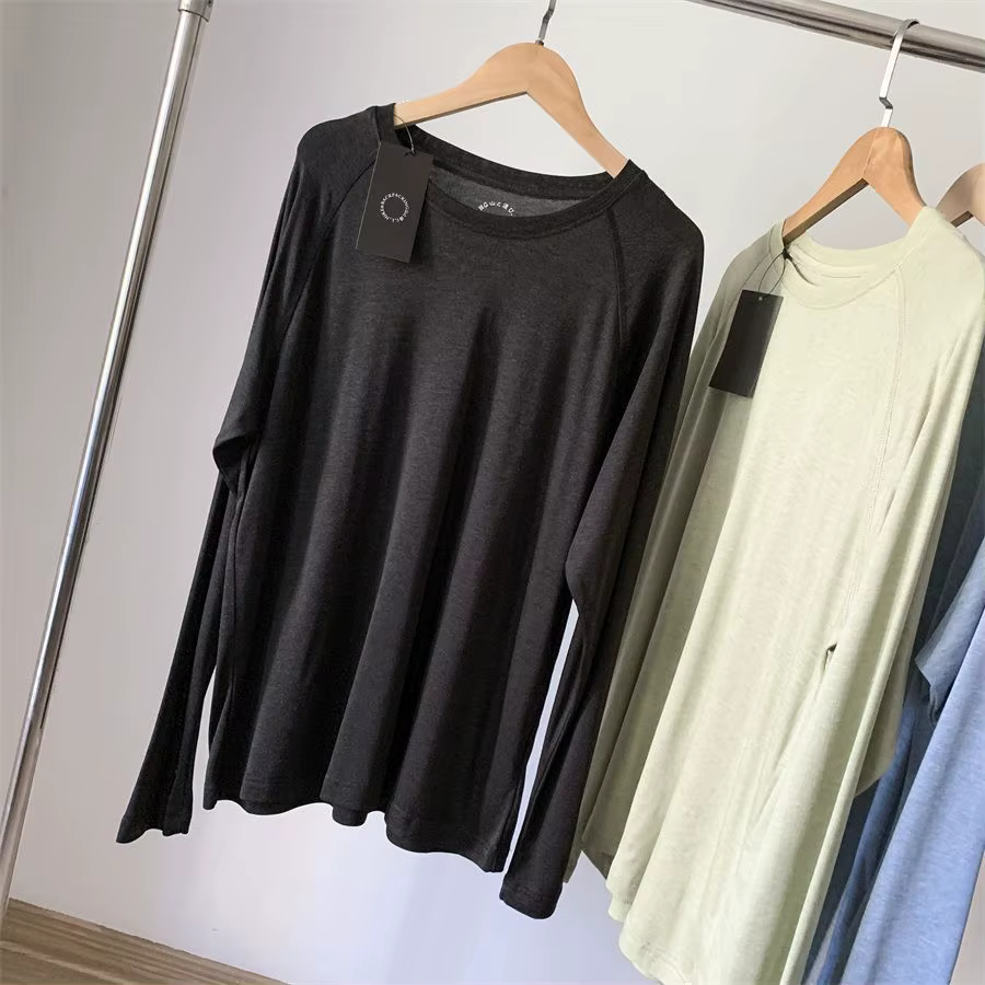 T-shirt de randonnée pour homme en laine mérinos, manches longues, séchage rapide, respirant, anti-t
