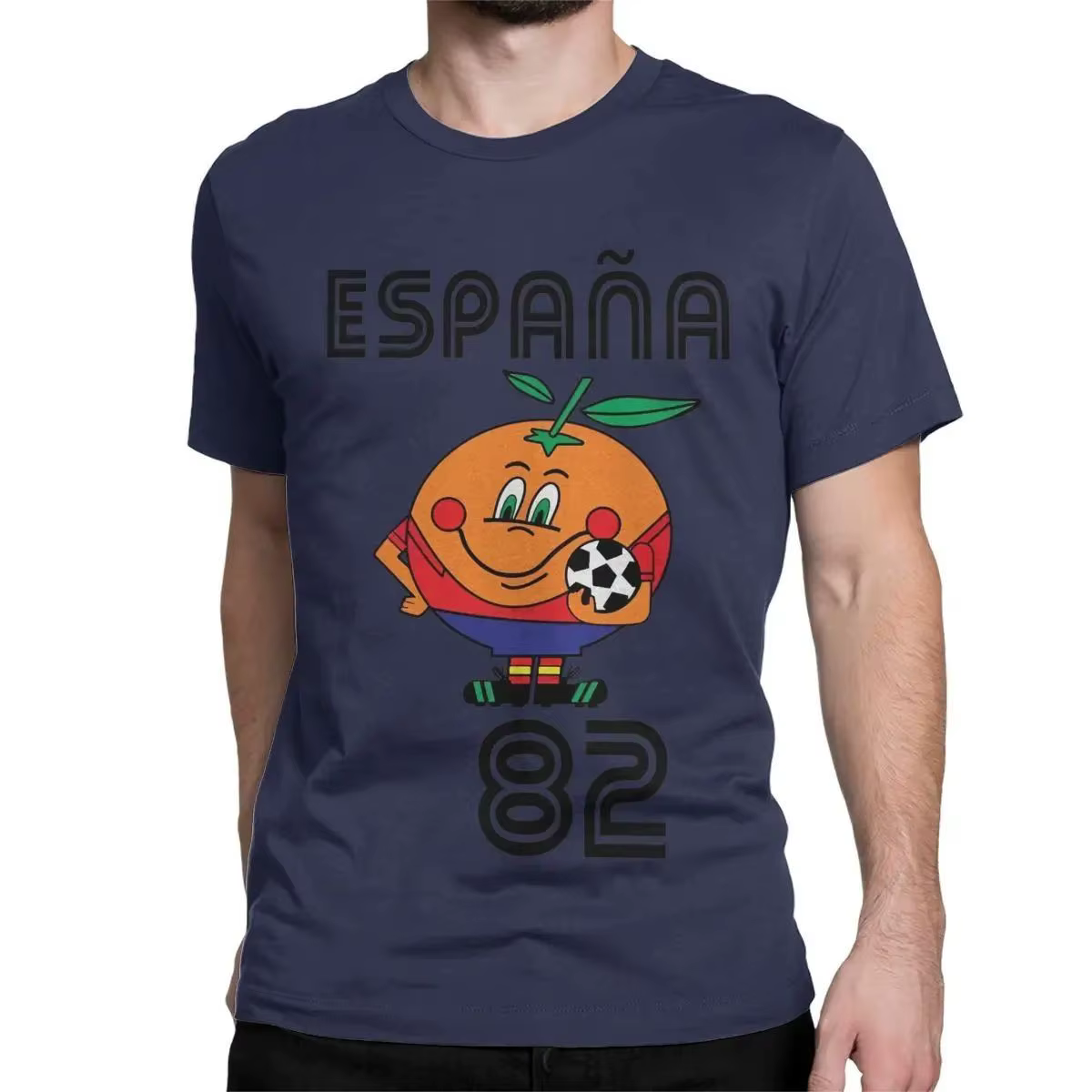 Naranjito T-shirt homme haute qualité col rond espagne 82 mascotte espagnole 1982 Football T-shirt h