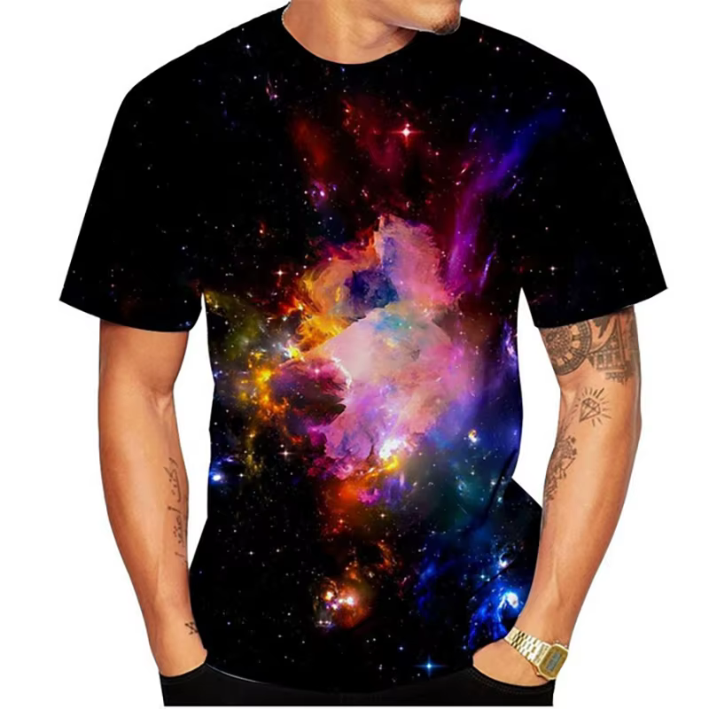 T-shirt galAct de l'espace pour hommes et femmes, impression 3D, astronome drôle, Cool Respzed, Hara