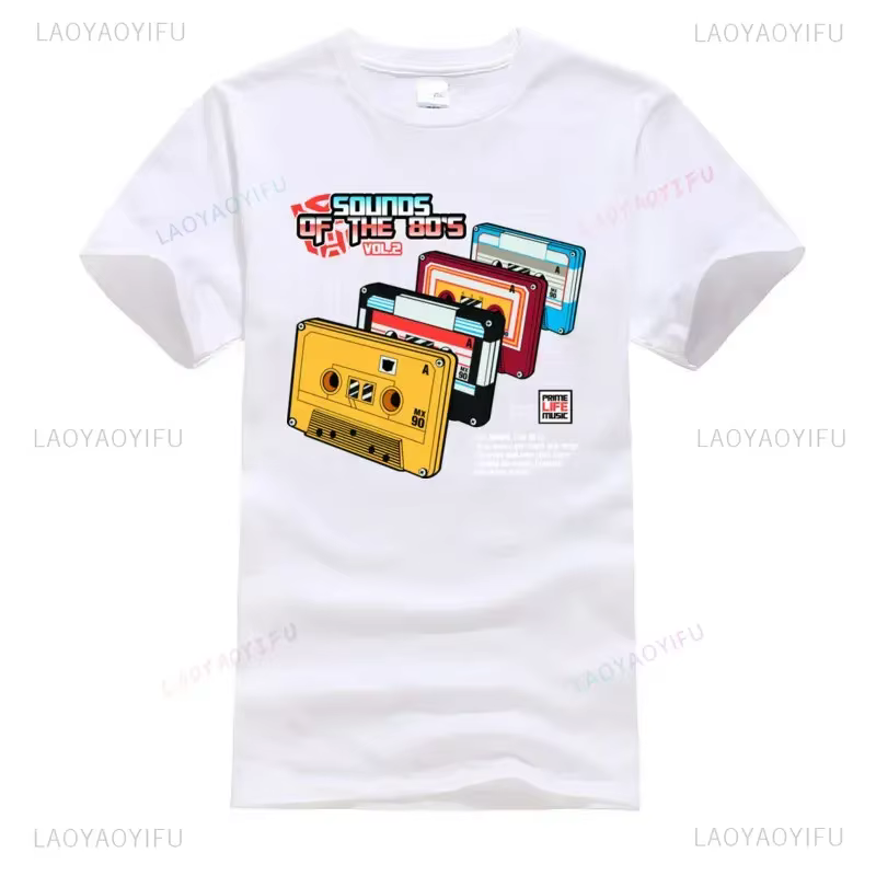 T-Shirt Punk Vintage pour Homme, Vêtement à Personnaliser avec Code Geass, Son des Années 80, Casset