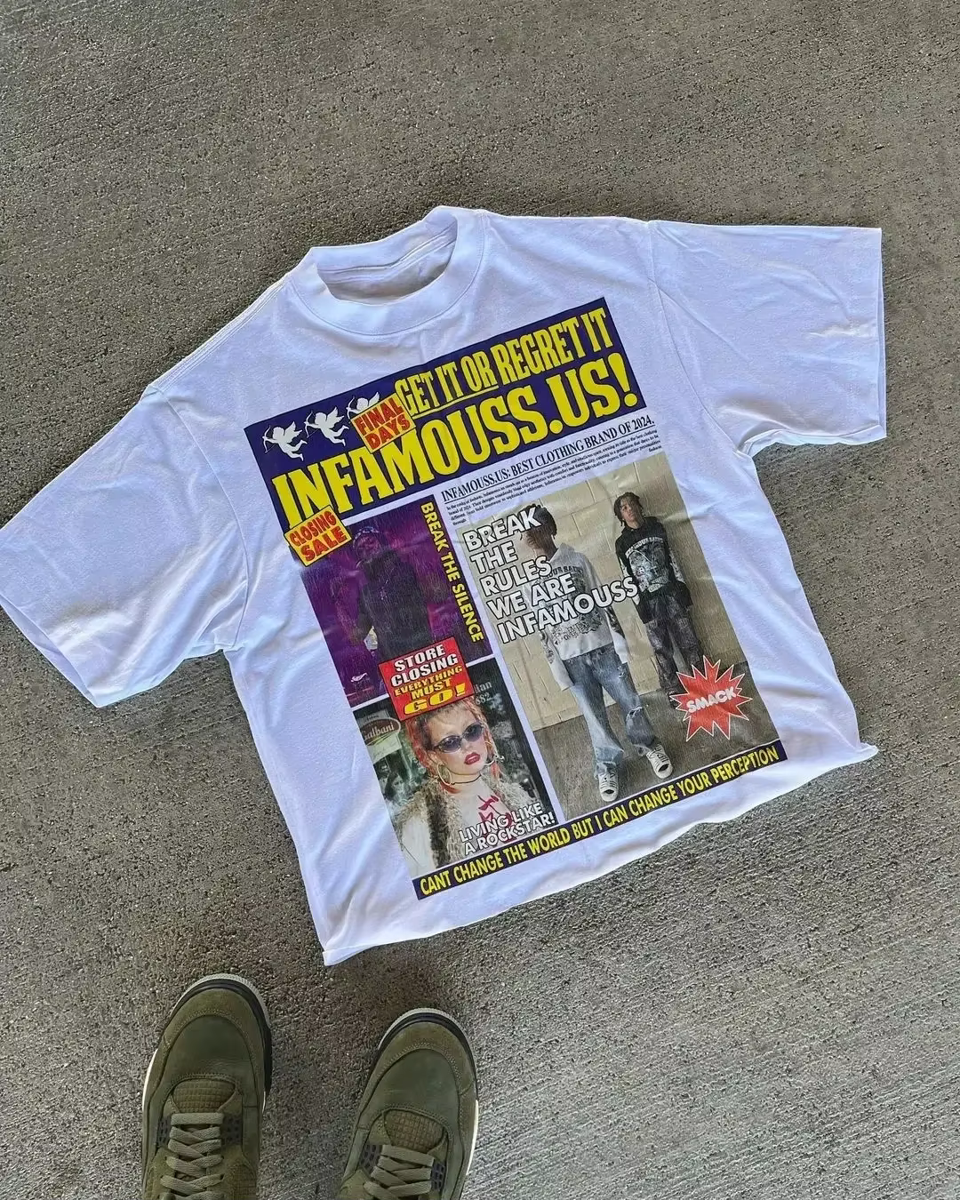 Harajuku journal américain graphique t-shirts Y2k hauts surdimensionné t-shirt Couple Pro choix goth