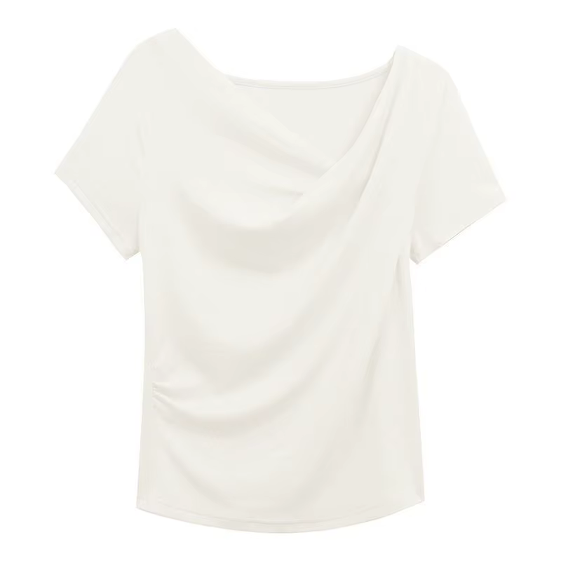 T-shirt à manches courtes Sweet Sister pour femme, coupe ajustée, en fibre de polyester extensible, 