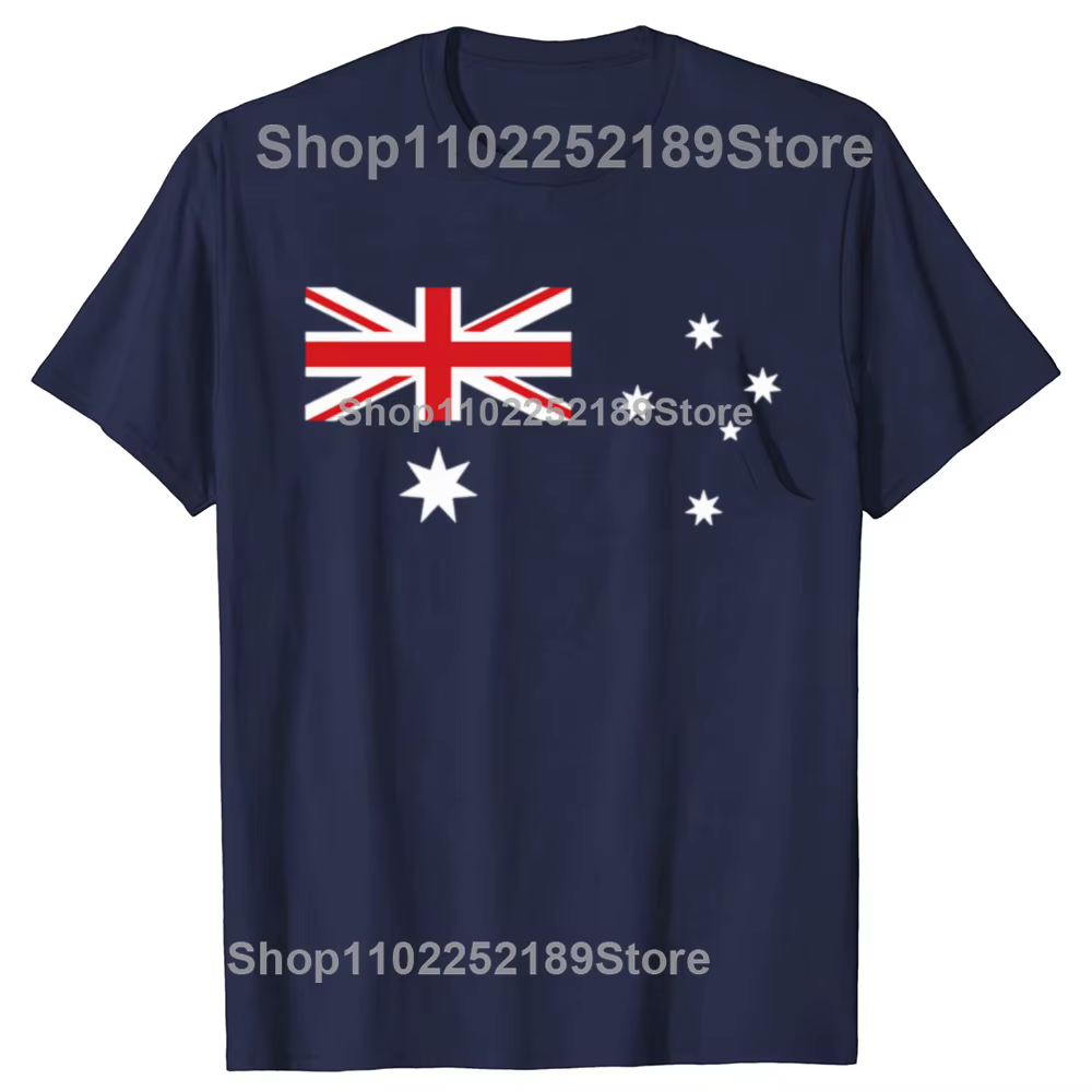 Drôle australie drapeau australien jour graphique T-shirts hommes mode décontracté surdimensionné t-