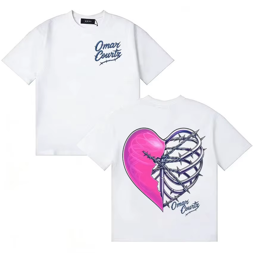 T-shirts graphiques Omar Courtz pour hommes et femmes, style hip-hop des années 90, gothique, t-shir