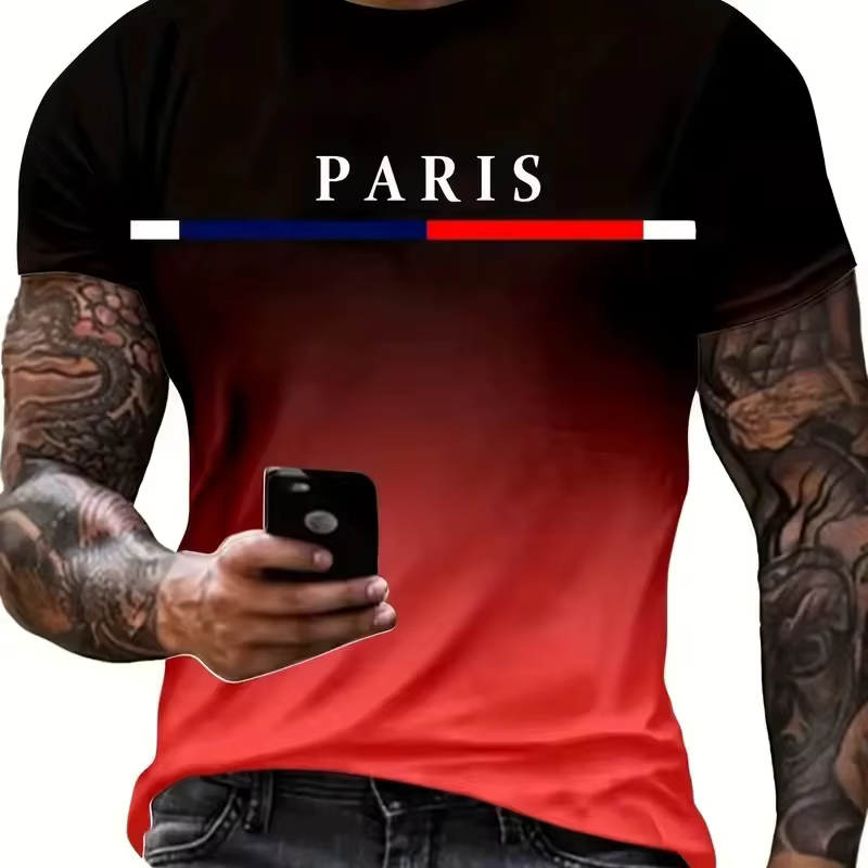 T-shirt graphique pour homme, style décontracté, manches courtes, tendance, vêtements pour homme, te