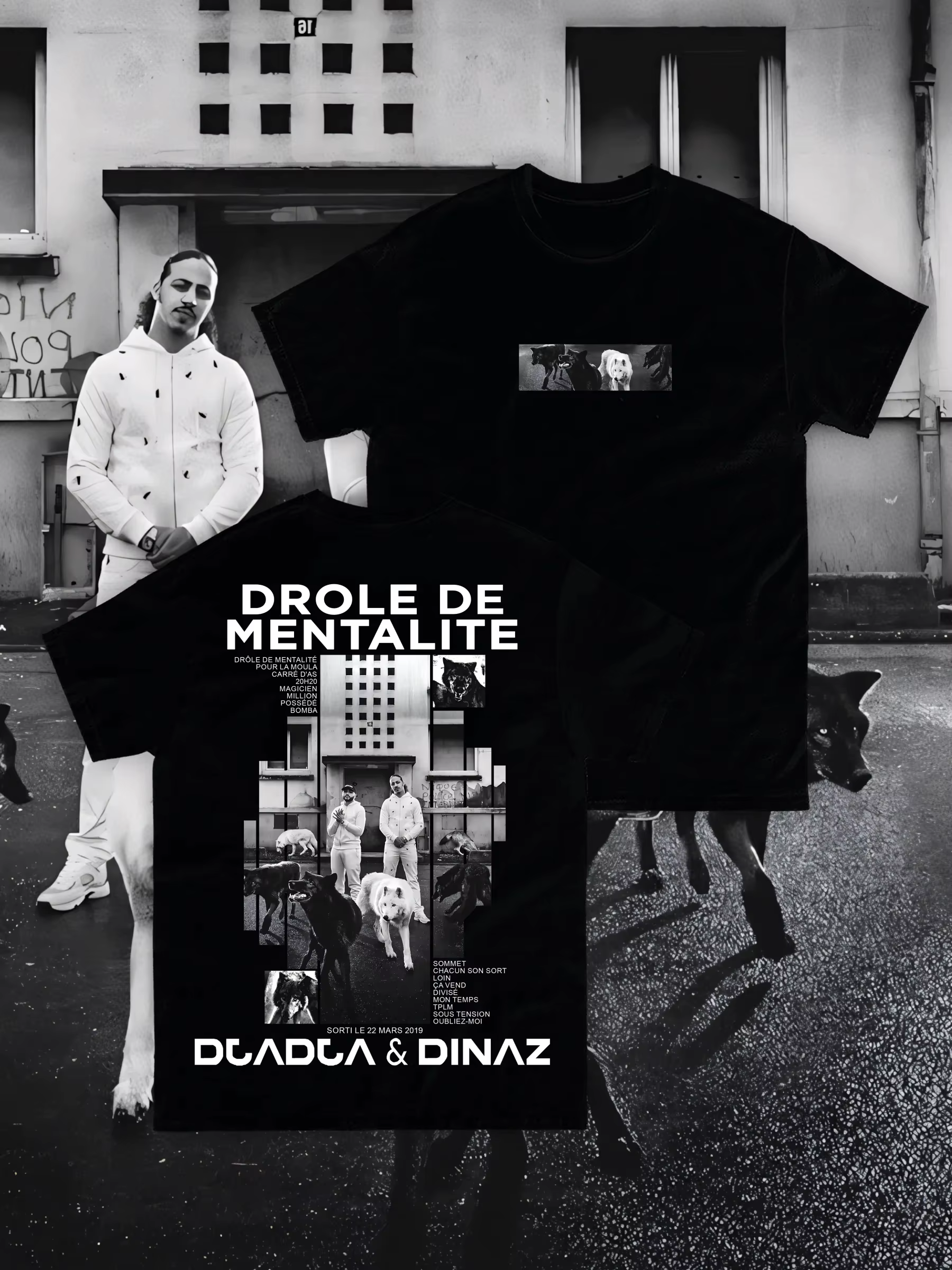 T-shirt graphique pour hommes, style vintage gothique, DROLE DE MENTALITE, Hip Hop, manches courtes,