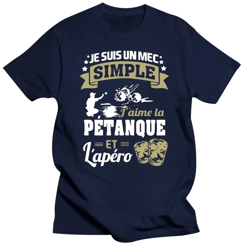 Nouveau modèle 2026 T-shirt pour homme en coton personnalisé à col rond avec la phrase « Je Suis Un
