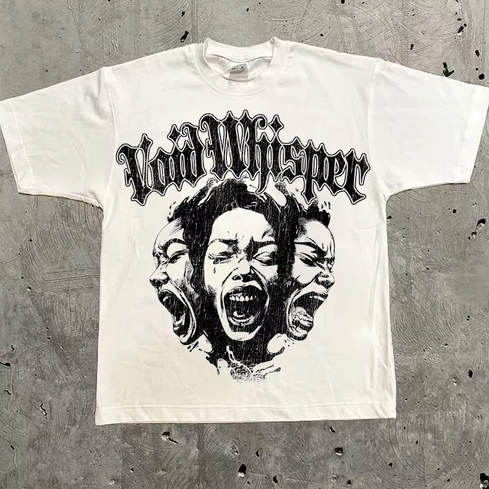 T-shirt surdimensionné avec lettres graphiques Harajuku Y2k pour hommes et femmes, Streetwear de cho