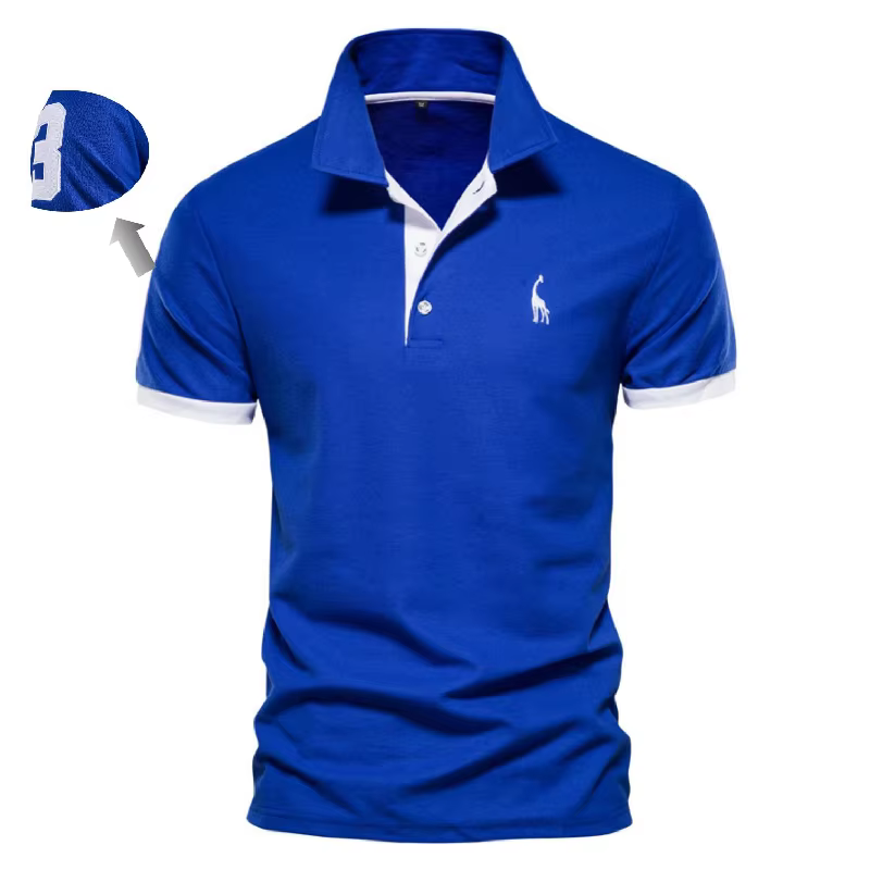 AIOPESON brodé 35% coton polo homme décontracté couleur unie Slim Fit Polo nouvelle marque vêtements