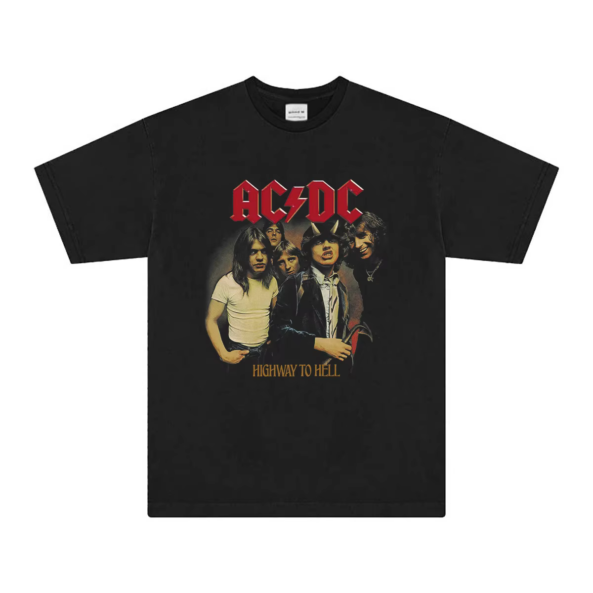 ACDC autoroute en enfer Album T-Shirt groupe métal Punk Rock rétro été manches courtes imprimé coton