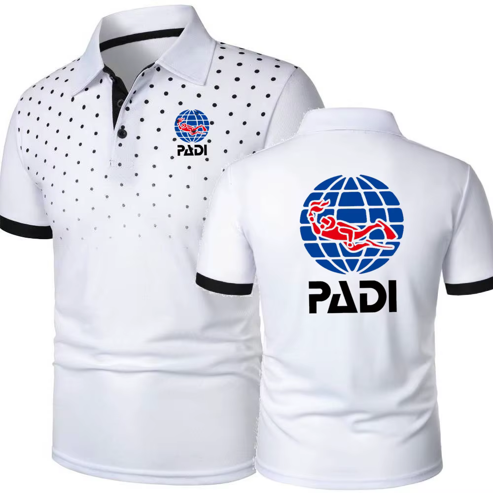 Polo classique chauffeur de plongée Padi t-shirt à manches courtes passionnés de Sport de plein air 