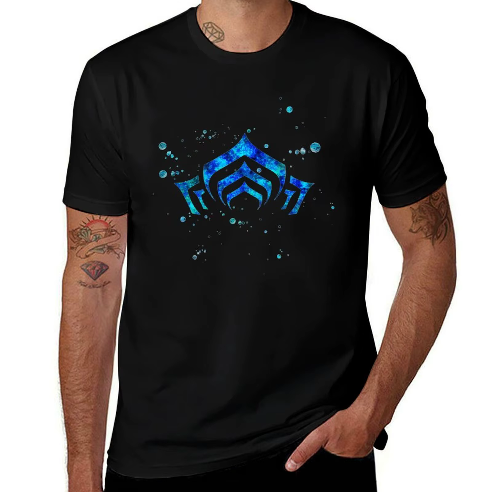 Warframe Logo aquarelle T-Shirt homme T-Shirt t-shirts pour homme graphique vintage T-Shirt