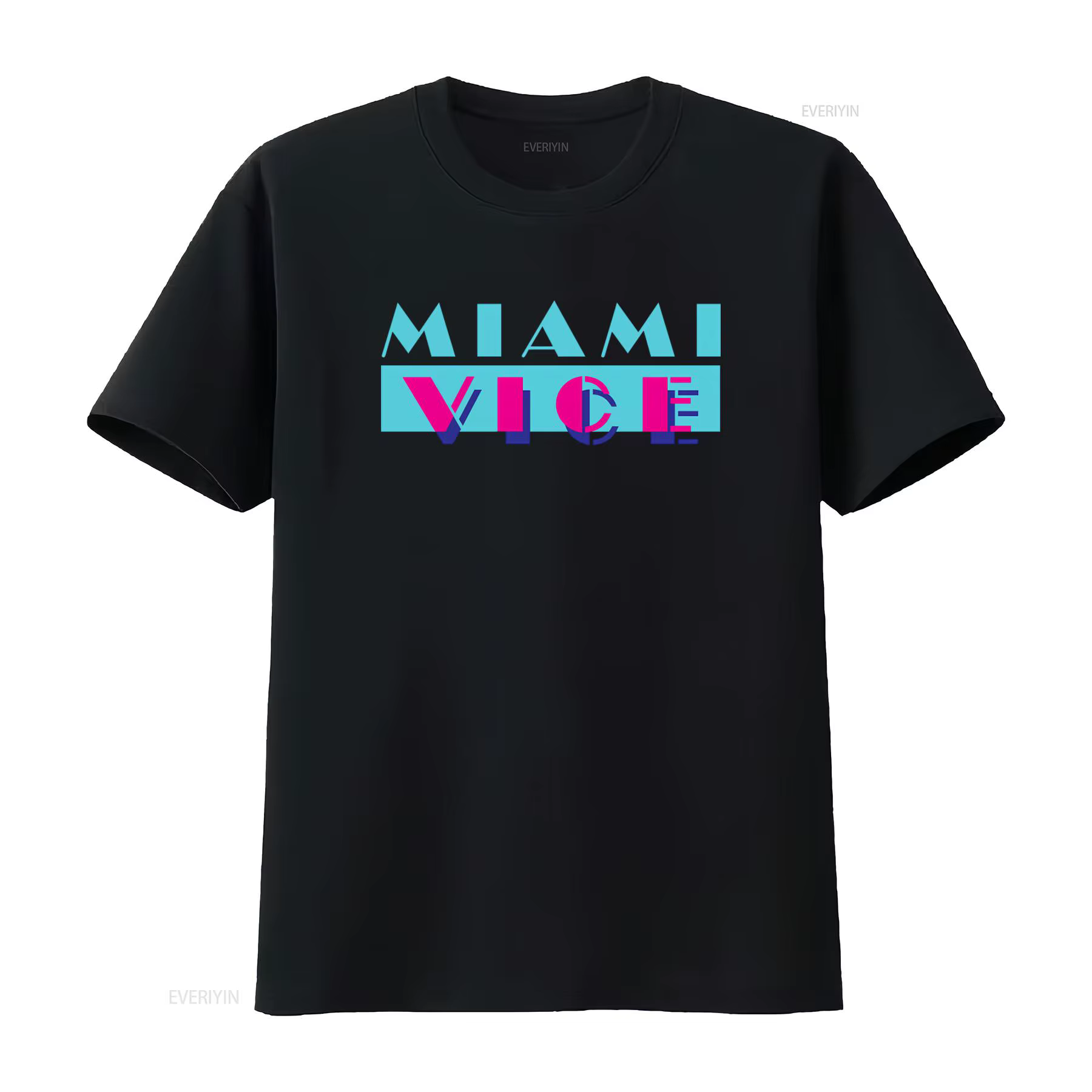 T-shirt pour homme Miami Vice, logo OG, tailles S à 2XL, style rétro officiel, imprimé, streetwear t