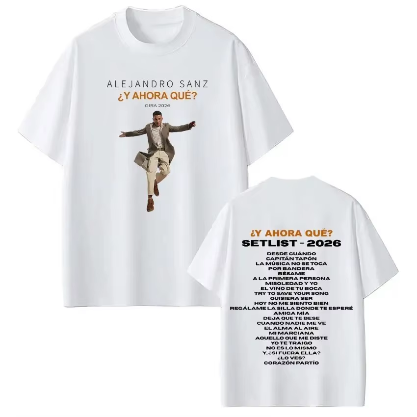 T-shirts Hip-hop pour hommes et femmes, T-shirt imprimé de l'album _Y AHORA QUÉ_ TOUR_ 2026 du chant